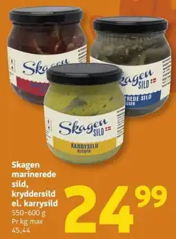 Løvbjerg Skagen marinerede sild, kryddersild el. karrysild tilbud