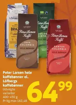 Løvbjerg Peter Larsen hele kaffebønner tilbud