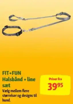 Maxi Zoo Fit+Fun Halsbånd + line sæt tilbud
