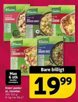 Løvbjerg Knorr pasta- eller risretter tilbud