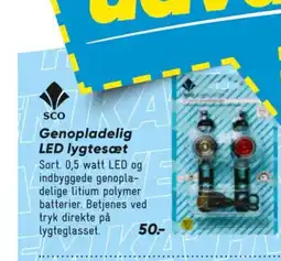 Bilka SCO Genopladelig LED lygtesæt tilbud