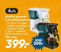 Bilka Melitta grande 3.0 kaffemaskine tilbud