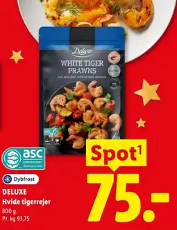 Lidl DELUXE Hvide tigerrejer tilbud