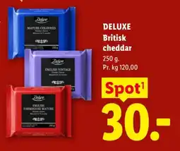 Lidl DELUXE Britisk cheddar tilbud