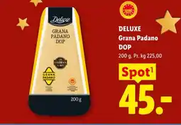 Lidl Deluxe grana padano dop tilbud