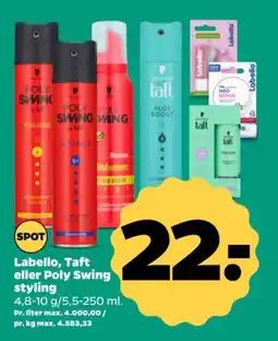 Netto Spot labello, taft eller poly swing styling tilbud