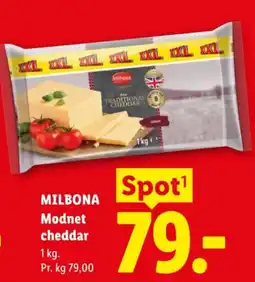 Lidl Milbona Modnet Cheddar tilbud