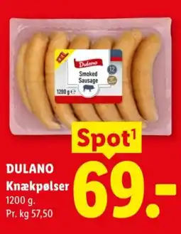 Lidl DULANO Knækpølser tilbud
