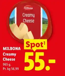 Lidl Milbona Creamy Cheese tilbud
