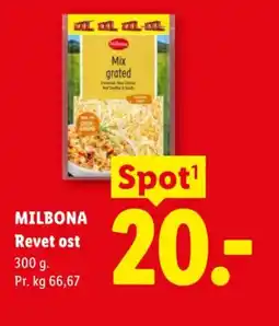 Lidl Milbona revet ost tilbud