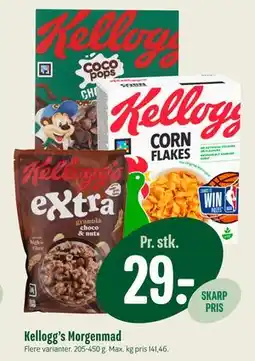 Min Købmand Kellogg’s Morgenmad tilbud