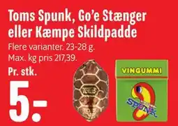 Min Købmand Toms Spunk, Go’e Stænger eller Kæmpe Skildpadde tilbud