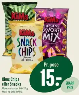 Min Købmand Kims Chips eller Snacks tilbud