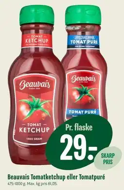 Min Købmand Beauvais Tomatketchup eller Tomatpuré tilbud