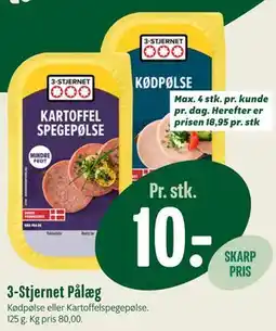 Min Købmand 3-Stjernet Pålæg tilbud