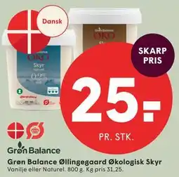 SPAR Grøn Balance Øllingegaard Økologisk Skyr tilbud