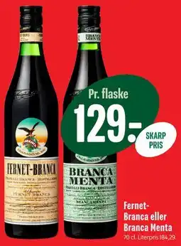 Min Købmand Fernet-Branca eller Branca Menta tilbud