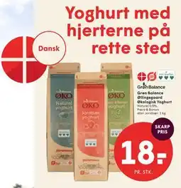 SPAR Grøn Balance Øllingegaard Økologisk Yoghurt tilbud