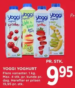 MENY YOGGI YOGHURT tilbud