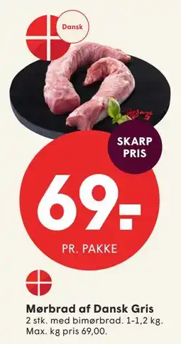 SPAR Mørbrad af Dansk Gris tilbud