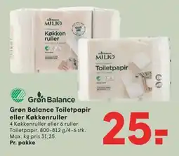 SPAR Grøn Balance Toiletpapir eller Køkkenruller tilbud