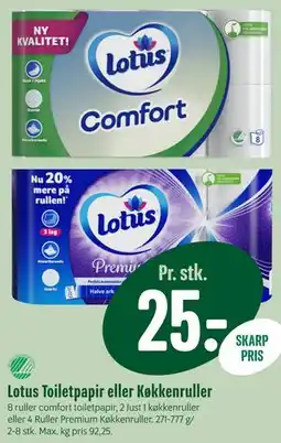Min Købmand Lotus Toiletpapir eller Køkkenruller tilbud