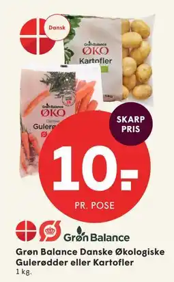 SPAR Grøn Balance Danske Økologiske Gulerødder eller Kartofler tilbud
