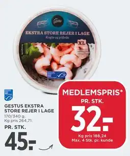 MENY GESTUS EKSTRA STORE REJER I LAGE tilbud