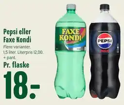 Min Købmand Pepsi eller Faxe Kondi tilbud