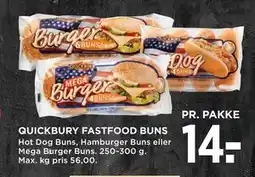 MENY QUICKBURY FASTFOOD BUNS tilbud