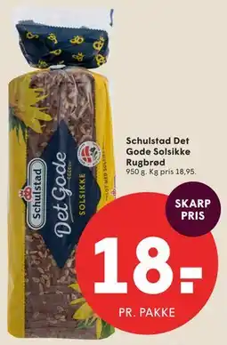 SPAR Schulstad Det Gode Solsikke Rugbrød tilbud