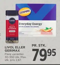 MENY LIVOL ELLER GERIMAX tilbud