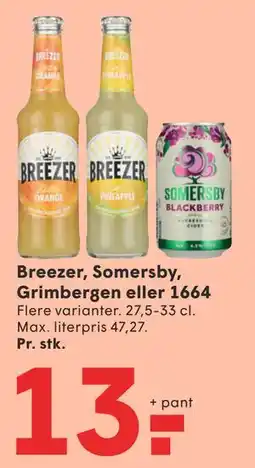 SPAR Breezer, Somersby, Grimbergen eller 1664 tilbud