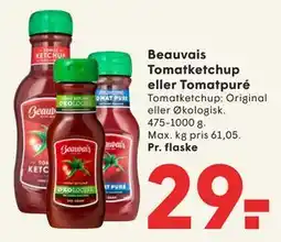 SPAR Beauvais Tomatketchup eller Tomatpuré tilbud