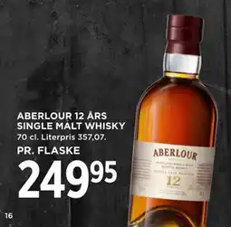 MENY ABERLOUR 12 ÅRS SINGLE MALT WHISKY tilbud