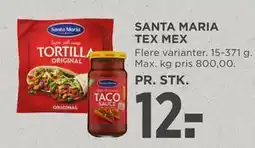 MENY SANTA MARIA TEX MEX tilbud