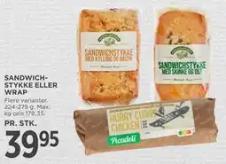 MENY SANDWICHSTYKKE ELLER WRAP tilbud