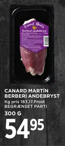 MENY CANARD MARTÍN BERBERI ANDEBRYST tilbud