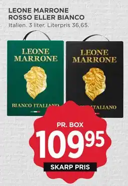 MENY LEONE MARRONE ROSSO ELLER BIANCO tilbud