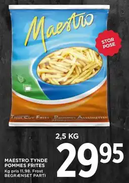 MENY MAESTRO TYNDE POMMES FRITES tilbud