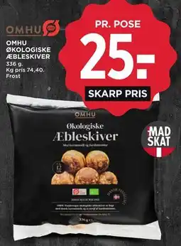 MENY OMHU ØKOLOGISKE ÆBLESKIVER tilbud