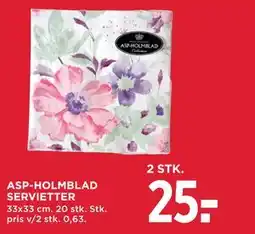 MENY ASP-HOLMBLAD SERVIETTER tilbud
