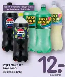 REMA 1000 Pepsi Max eller Faxe Kondi tilbud