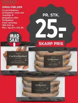 MENY OMHU PØLSER tilbud