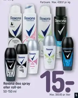 REMA 1000 Rexona deo spray eller roll-on tilbud