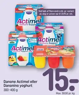 REMA 1000 Danone Actimel eller Danonino yoghurt tilbud