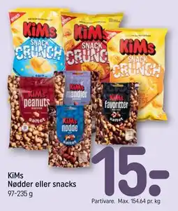 REMA 1000 KiMs Nødder eller snacks tilbud