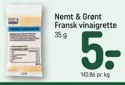REMA 1000 Nemt & Grønt Fransk vinaigrette tilbud