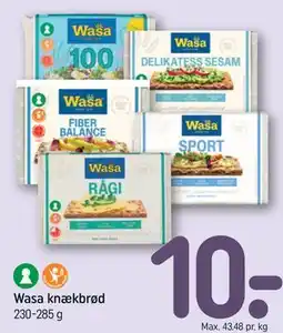 REMA 1000 Wasa knækbrød tilbud