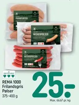 REMA 1000 REMA 1000 Frilandsgris Pølser tilbud